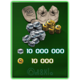 10 000 Золота + 10 000 000 MS